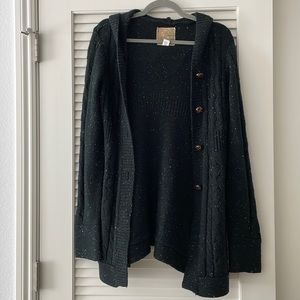 Billabong Black Long Sweater with Hood